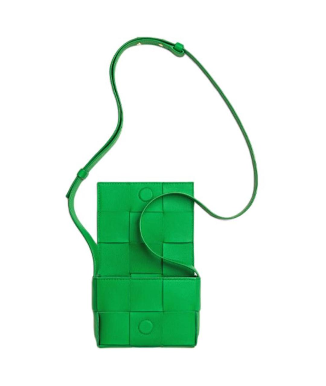 BOTTEGA VENETA Зеленая кожаная сумка через плечо, фото 7