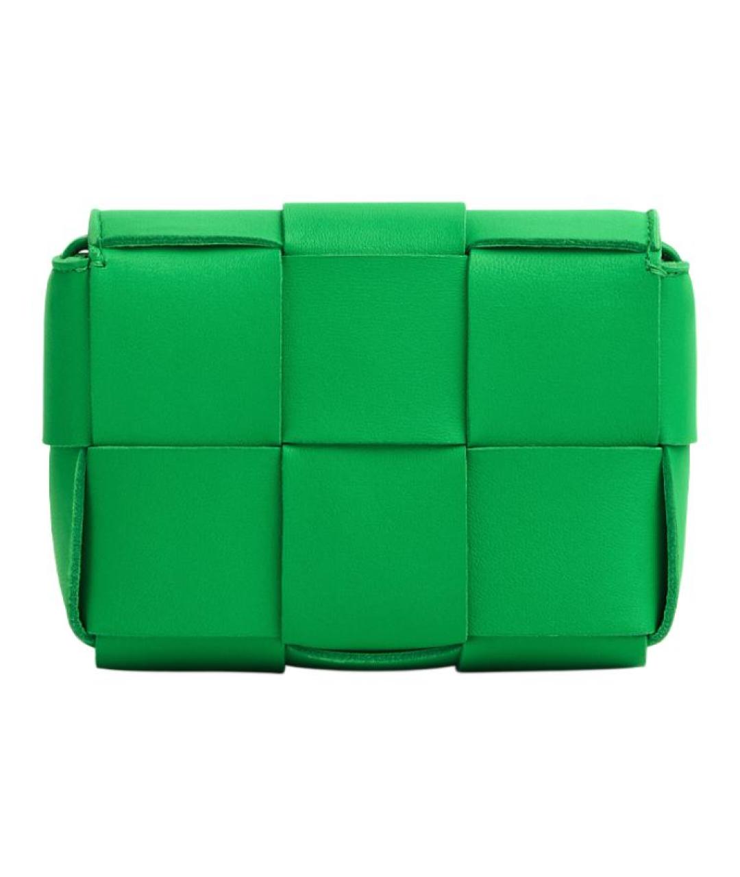 BOTTEGA VENETA Зеленая кожаная сумка через плечо, фото 5