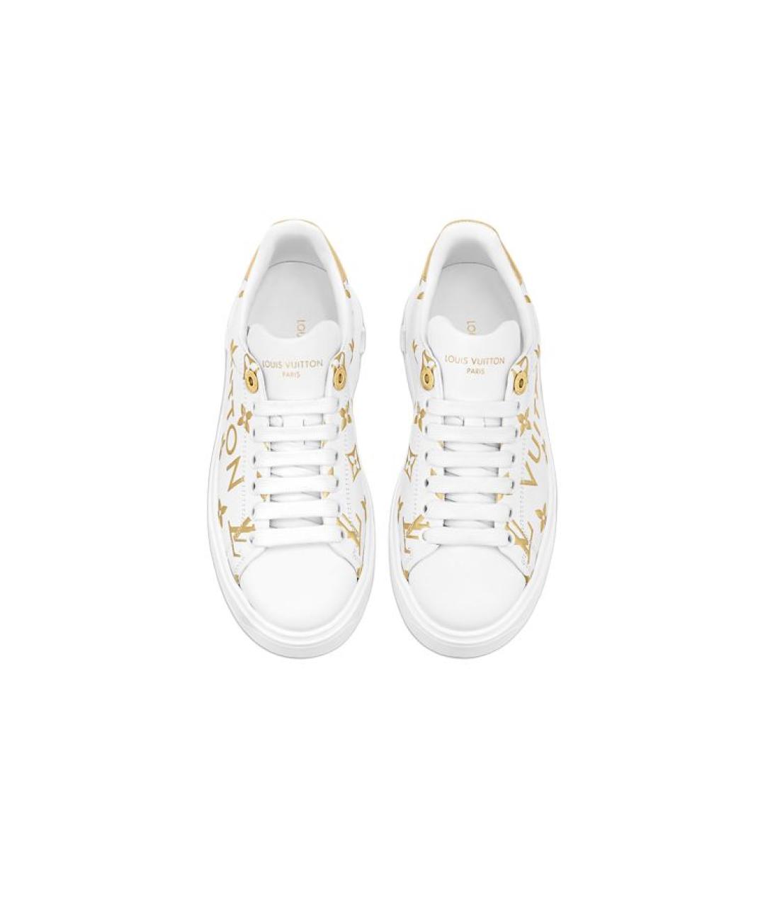 LOUIS VUITTON Белые кожаные кроссовки, фото 5