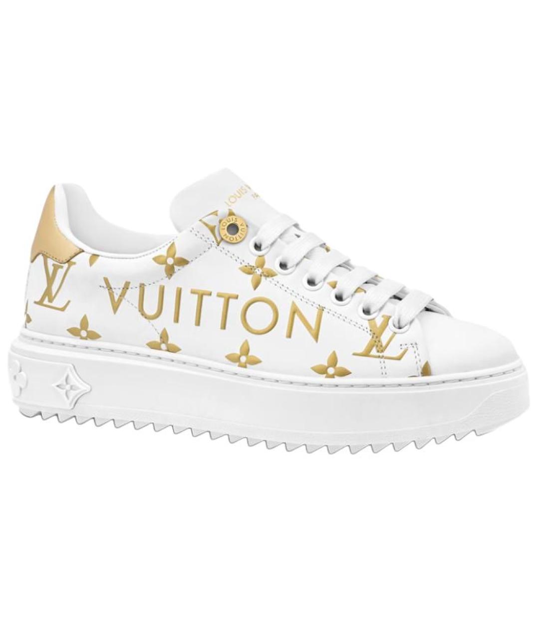 LOUIS VUITTON Белые кожаные кроссовки, фото 2