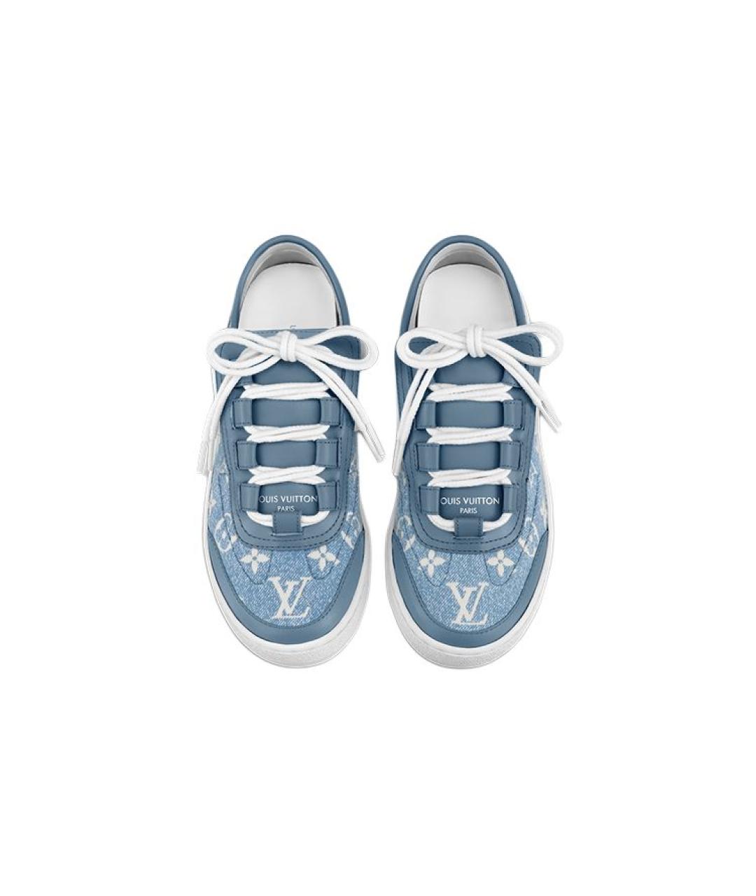 LOUIS VUITTON Голубые текстильные кеды, фото 5