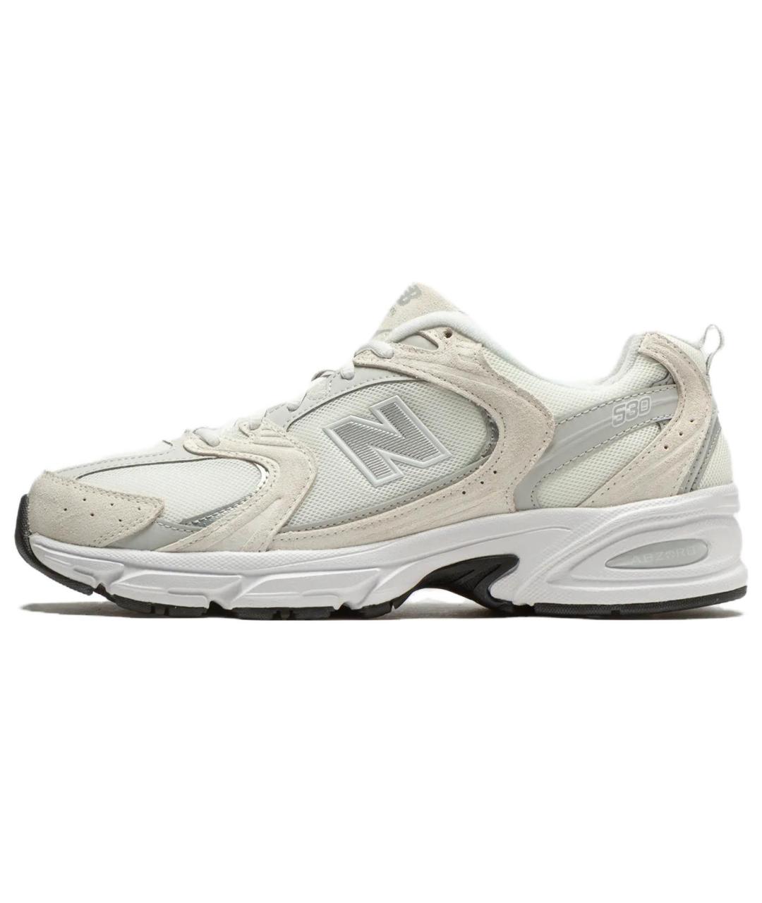 NEW BALANCE Белые замшевые кроссовки, фото 2