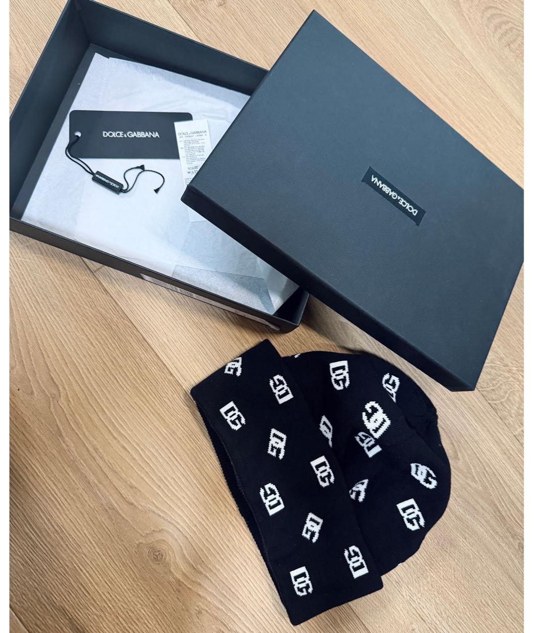 DOLCE&GABBANA Черная шапка, фото 2