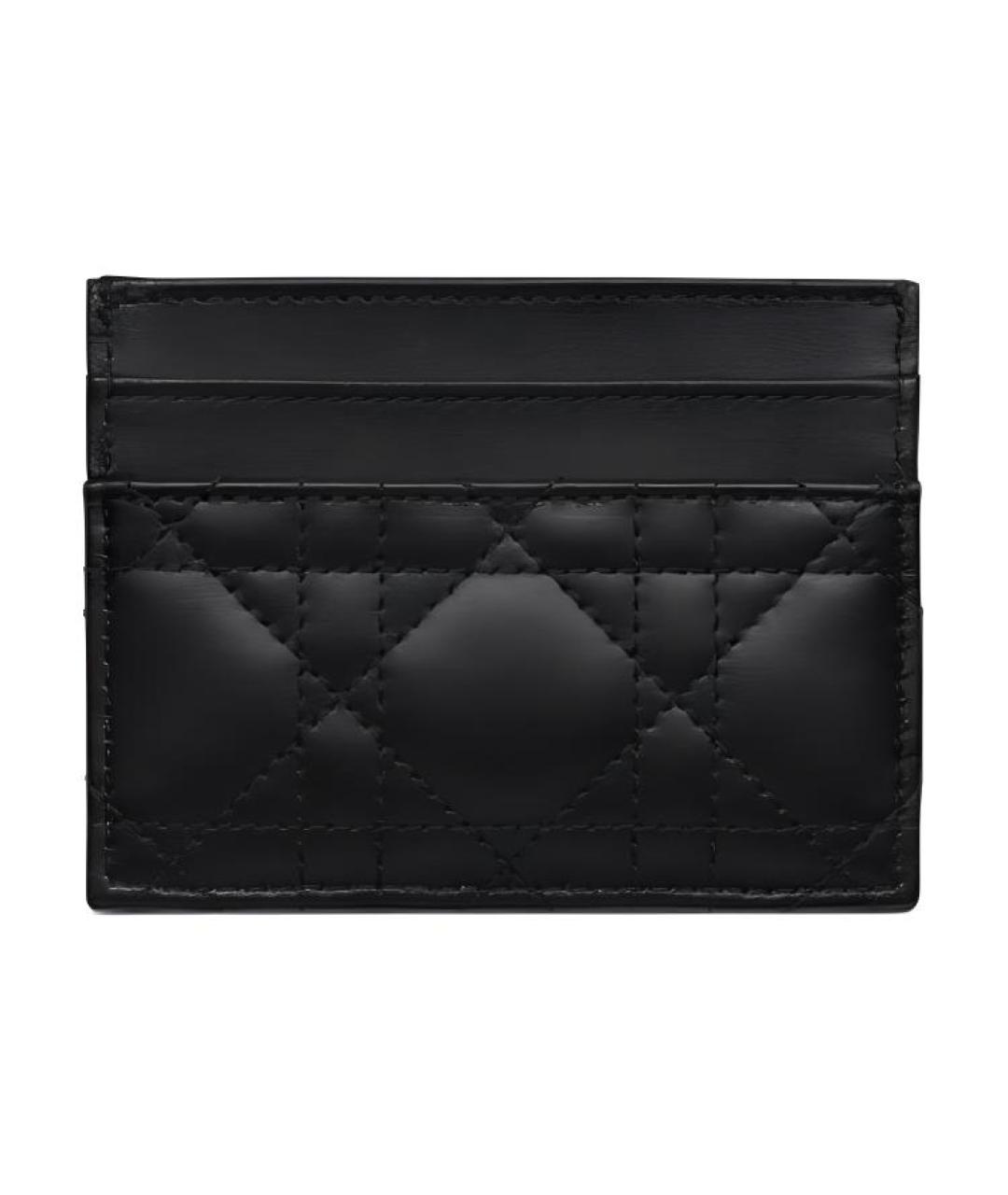 CHRISTIAN DIOR Черный кожаный кардхолдер, фото 2