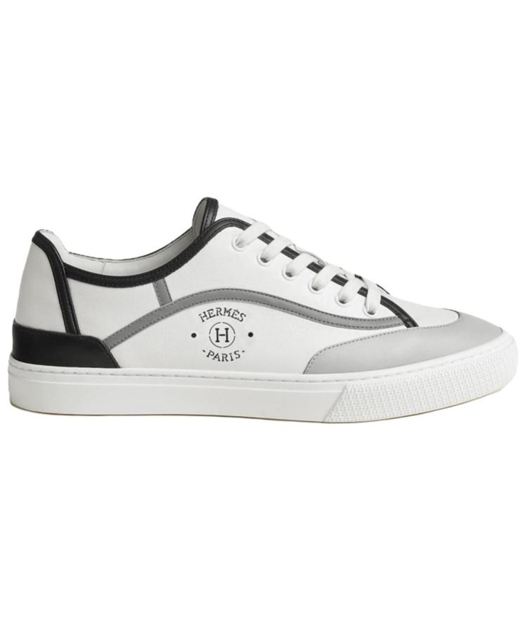 HERMES Белые кожаные низкие кроссовки / кеды, фото 6