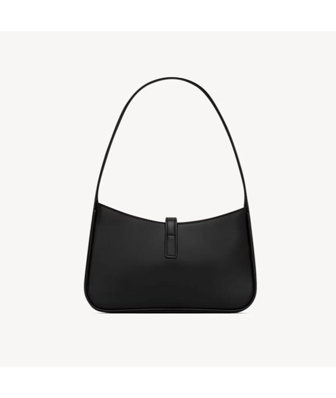 SAINT LAURENT Черная кожаная сумка с короткими ручками, фото 2