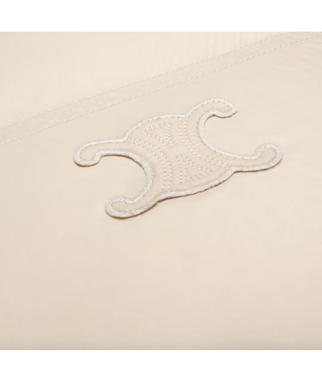 CELINE Бежевый полиамидовый пуховик, фото 4