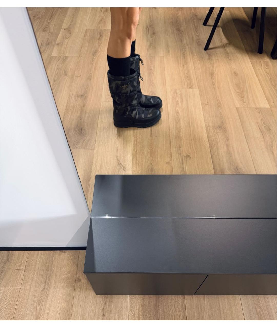 PRADA Хаки сапоги, фото 5