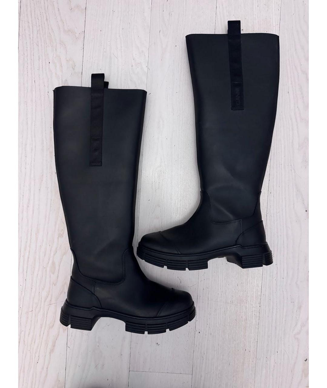 GANNI Черные сапоги, фото 4