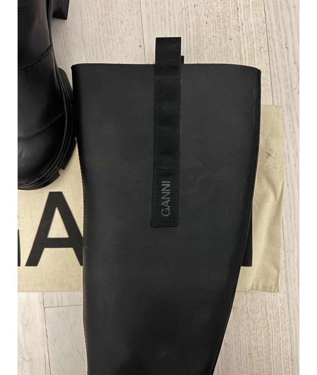 GANNI Черные сапоги, фото 3