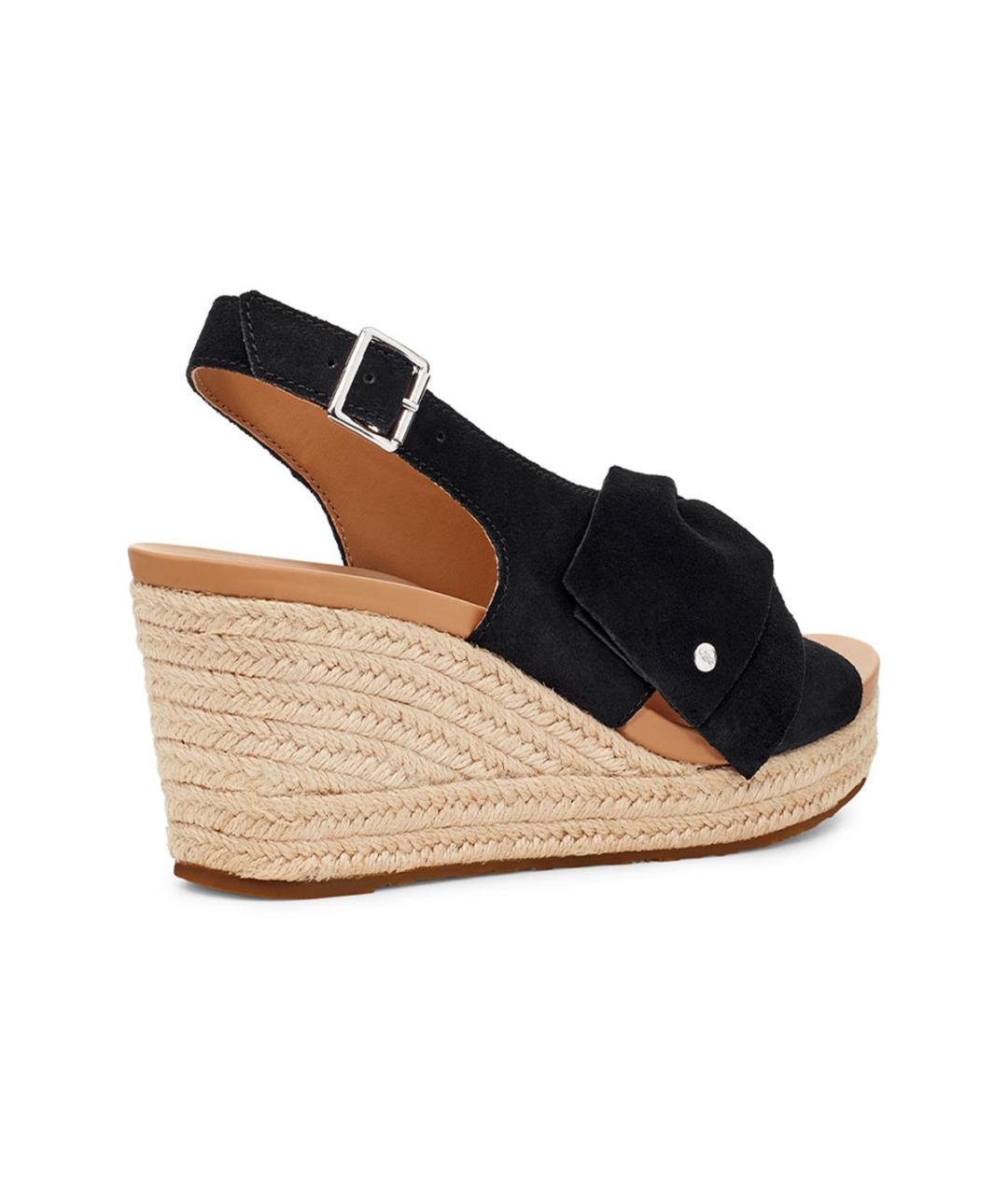 UGG AUSTRALIA Черные замшевые сандалии, фото 4