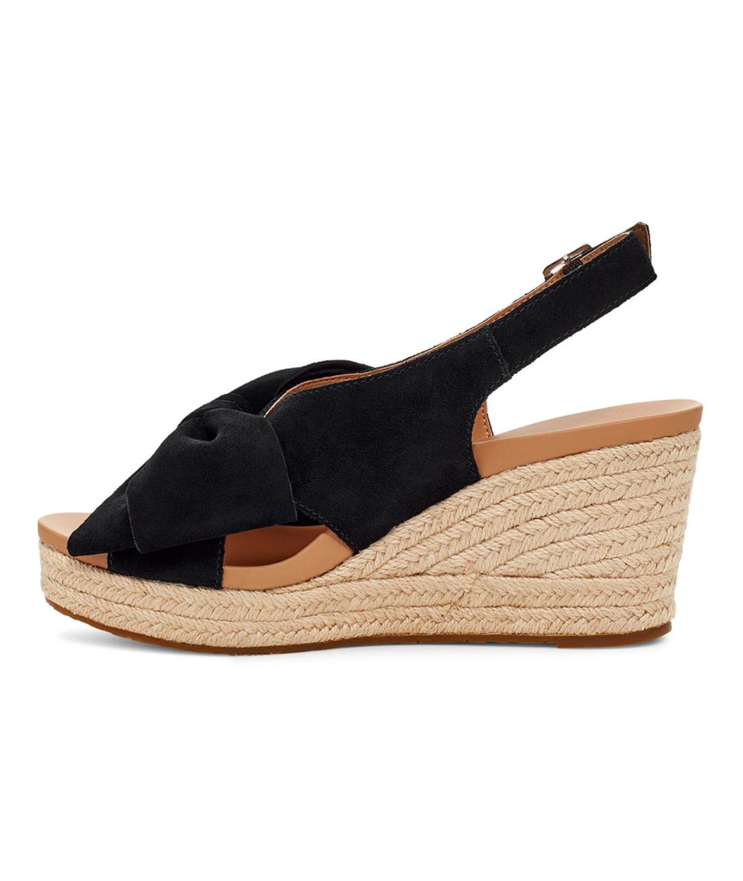 UGG AUSTRALIA Черные замшевые сандалии, фото 2