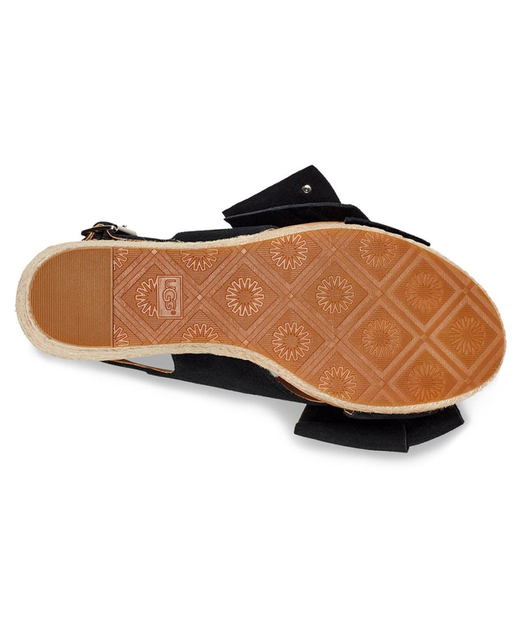 UGG AUSTRALIA Черные замшевые сандалии, фото 6