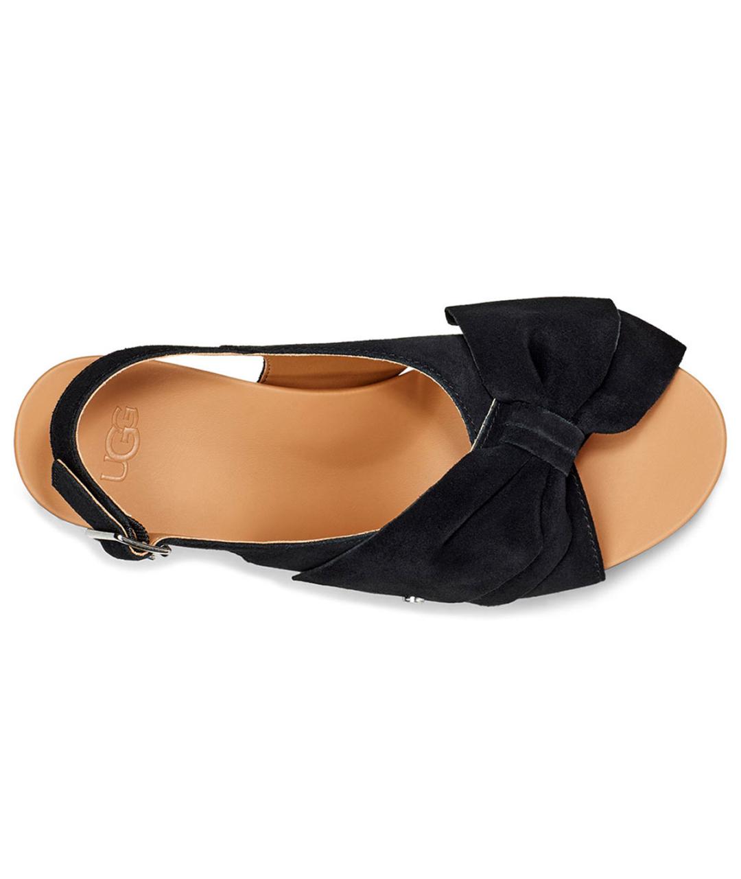 UGG AUSTRALIA Черные замшевые сандалии, фото 5