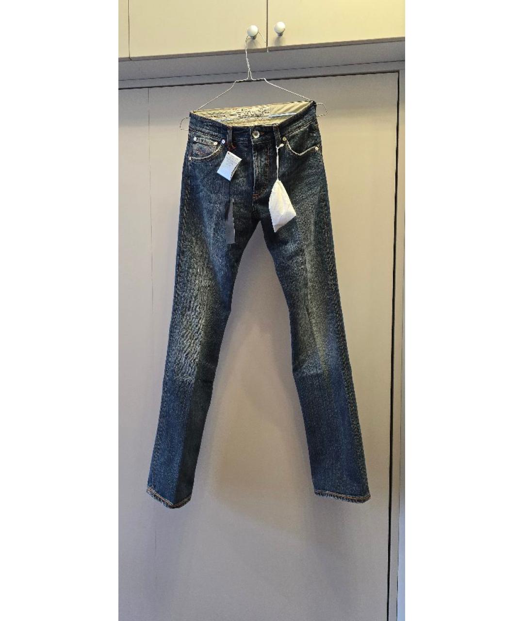 JACOB COHEN Синие хлопко-эластановые джинсы клеш, фото 6