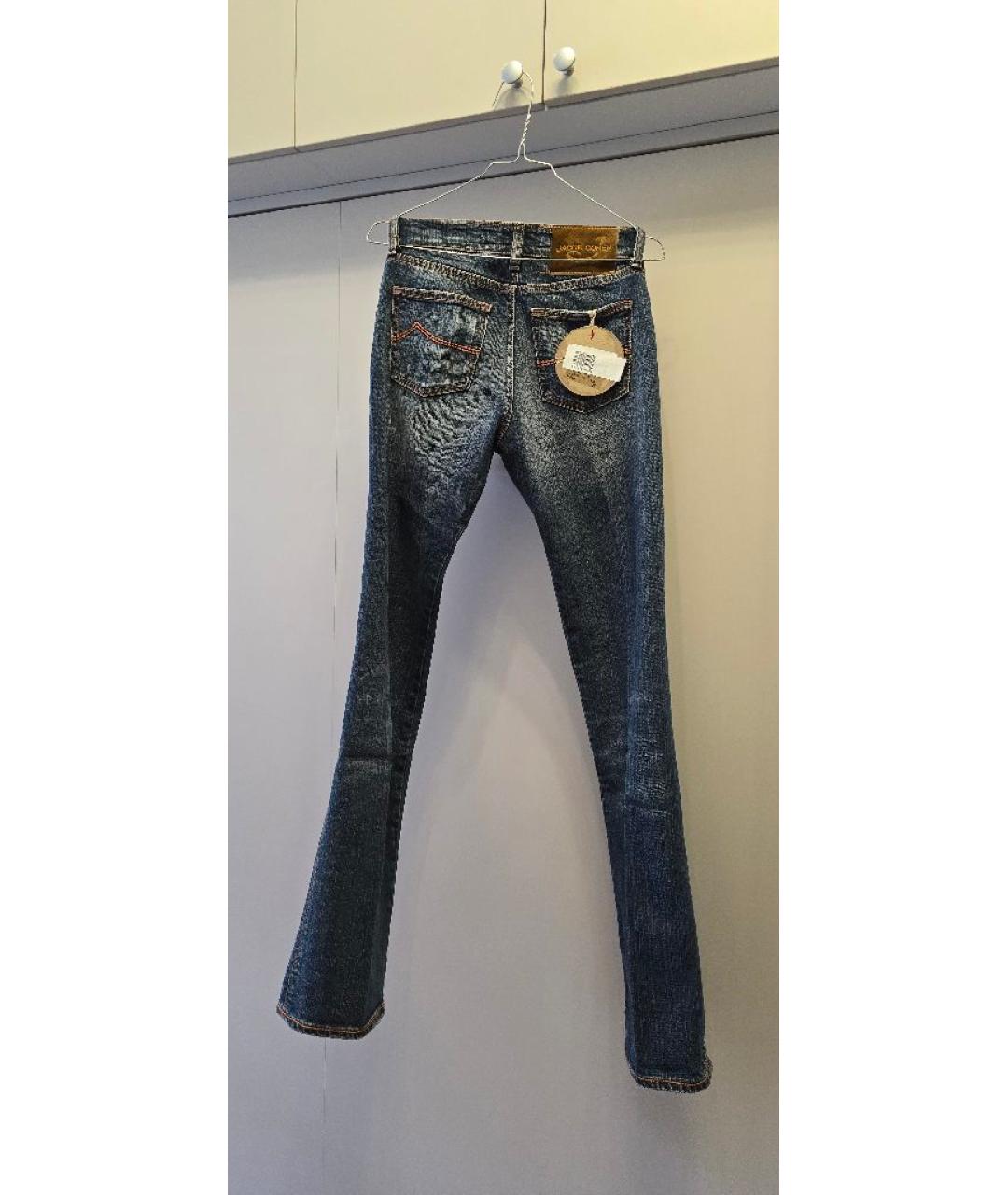 JACOB COHEN Синие хлопко-эластановые джинсы клеш, фото 2