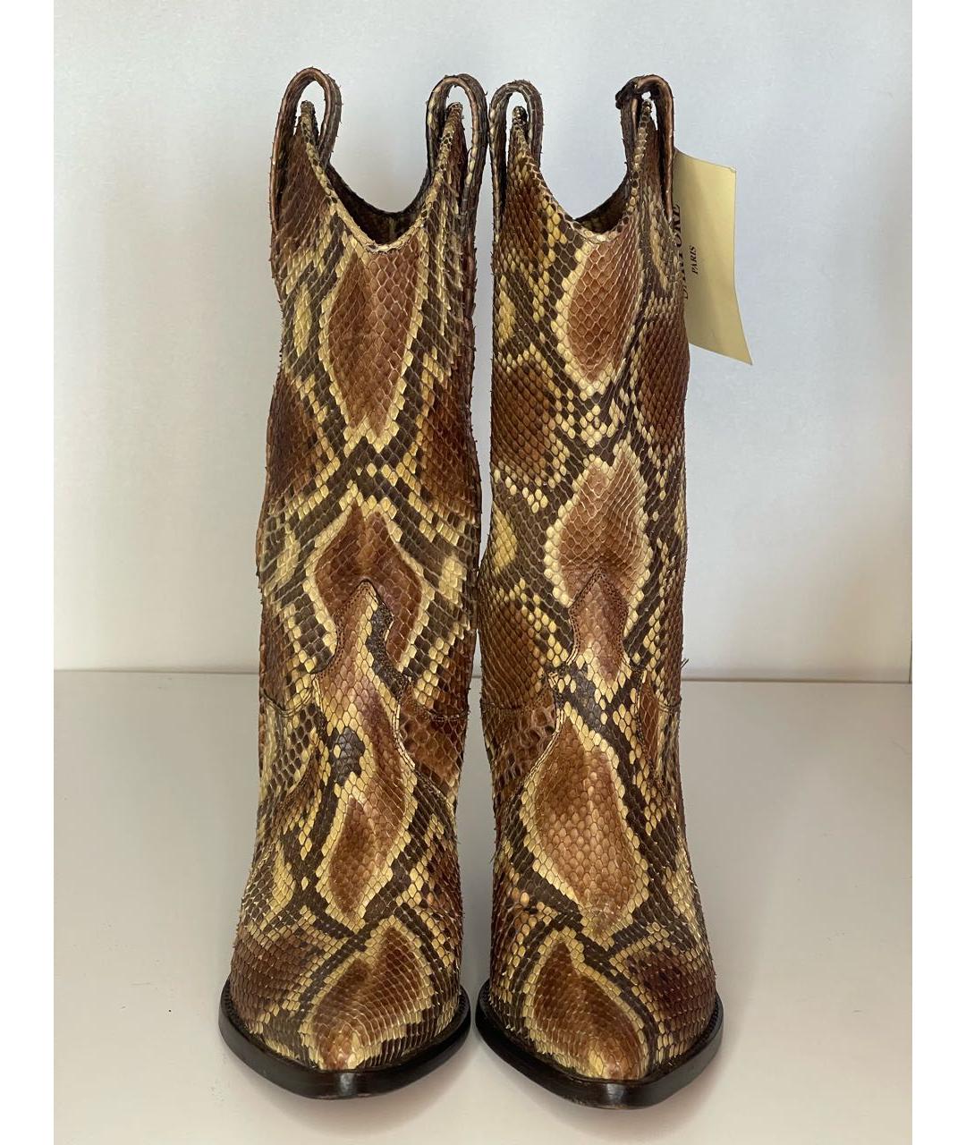 SARTORE Коричневые сапоги из экзотической кожи, фото 2