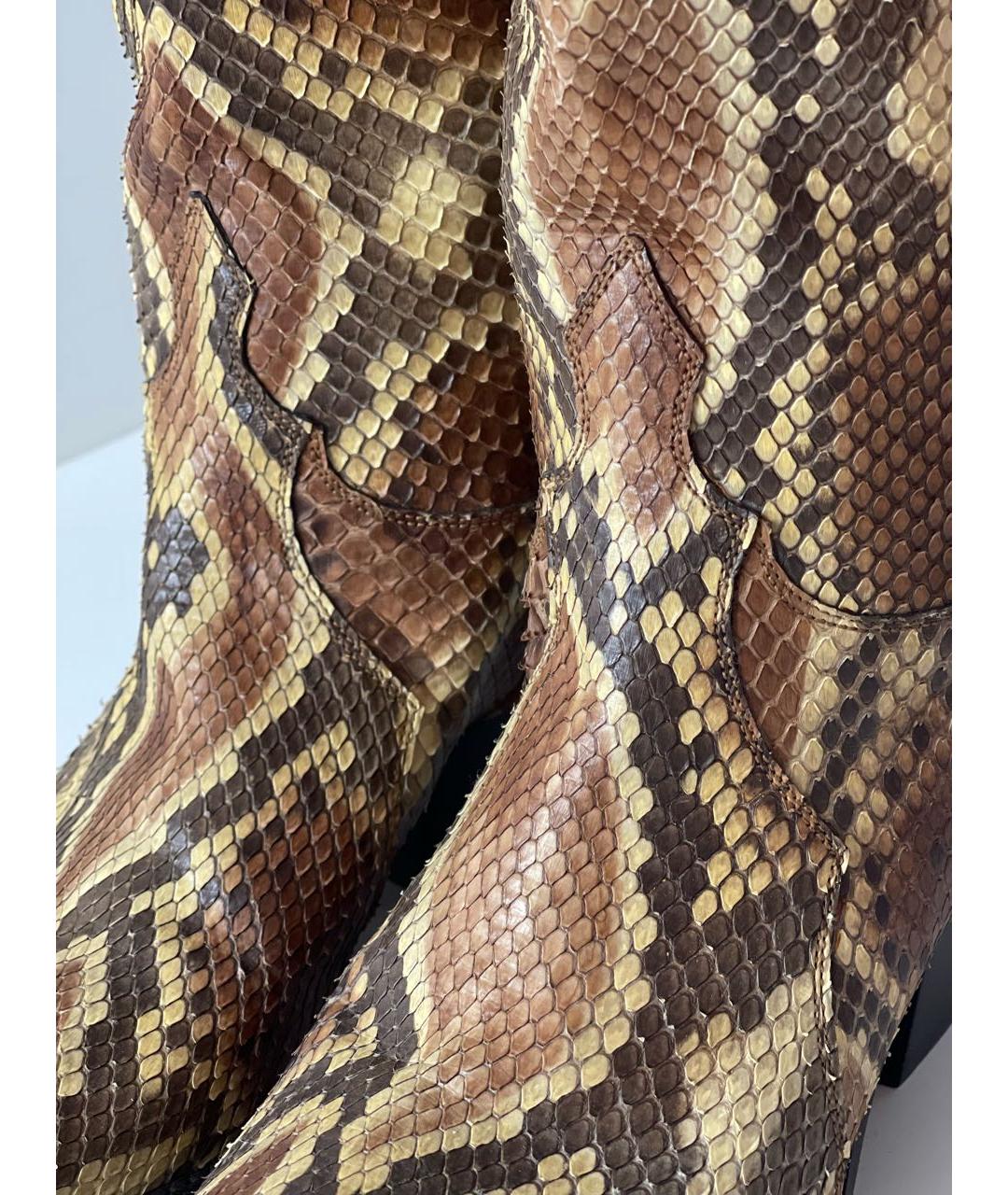 SARTORE Коричневые сапоги из экзотической кожи, фото 6
