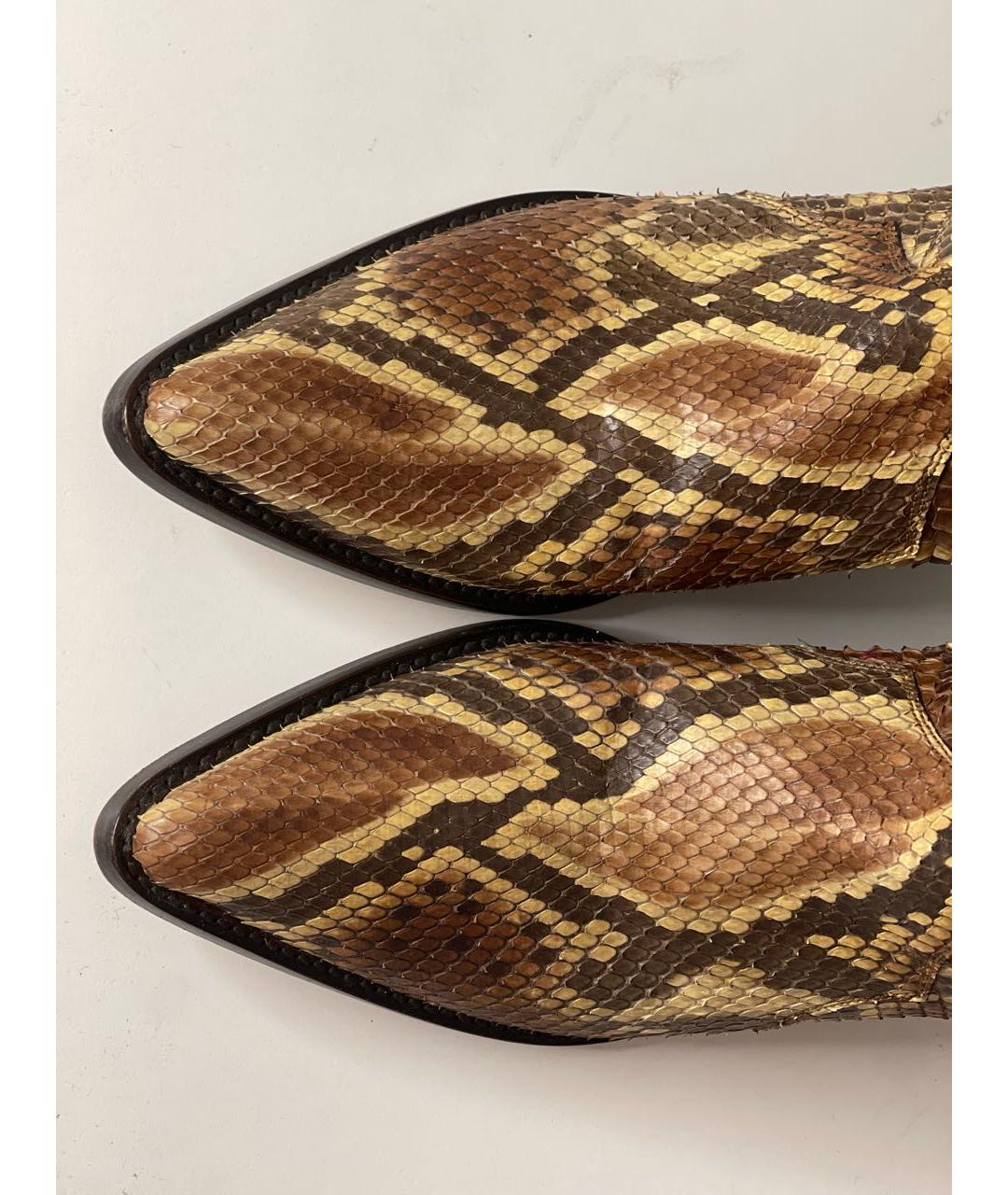 SARTORE Коричневые сапоги из экзотической кожи, фото 3