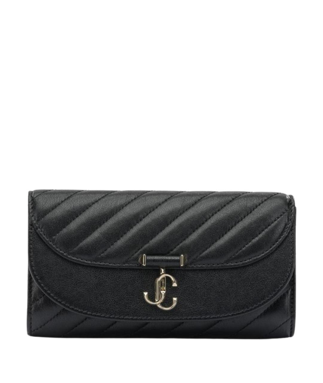 JIMMY CHOO Черный кожаный кошелек, фото 1