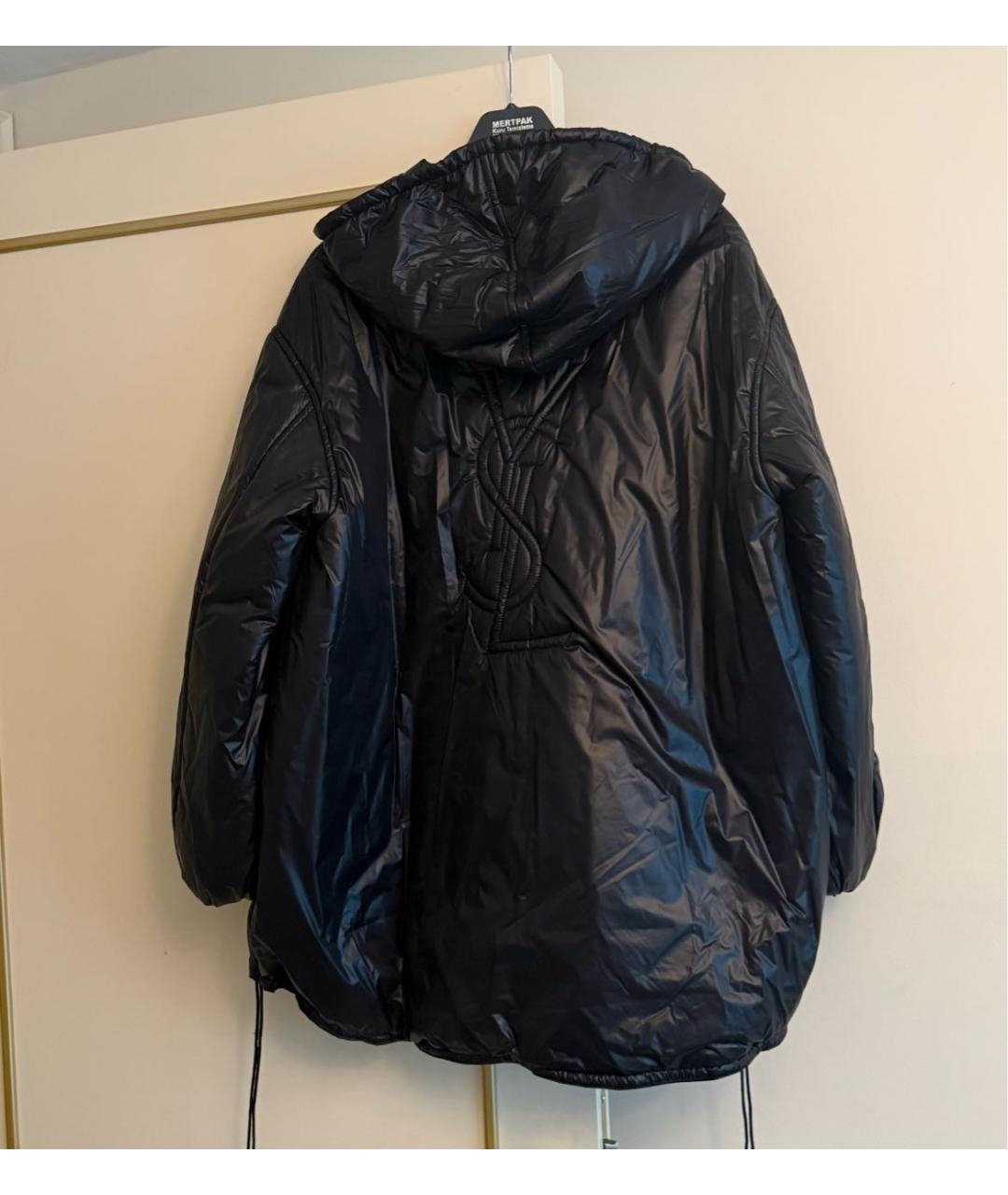 SAINT LAURENT Черный полиэстеровый пуховик, фото 3