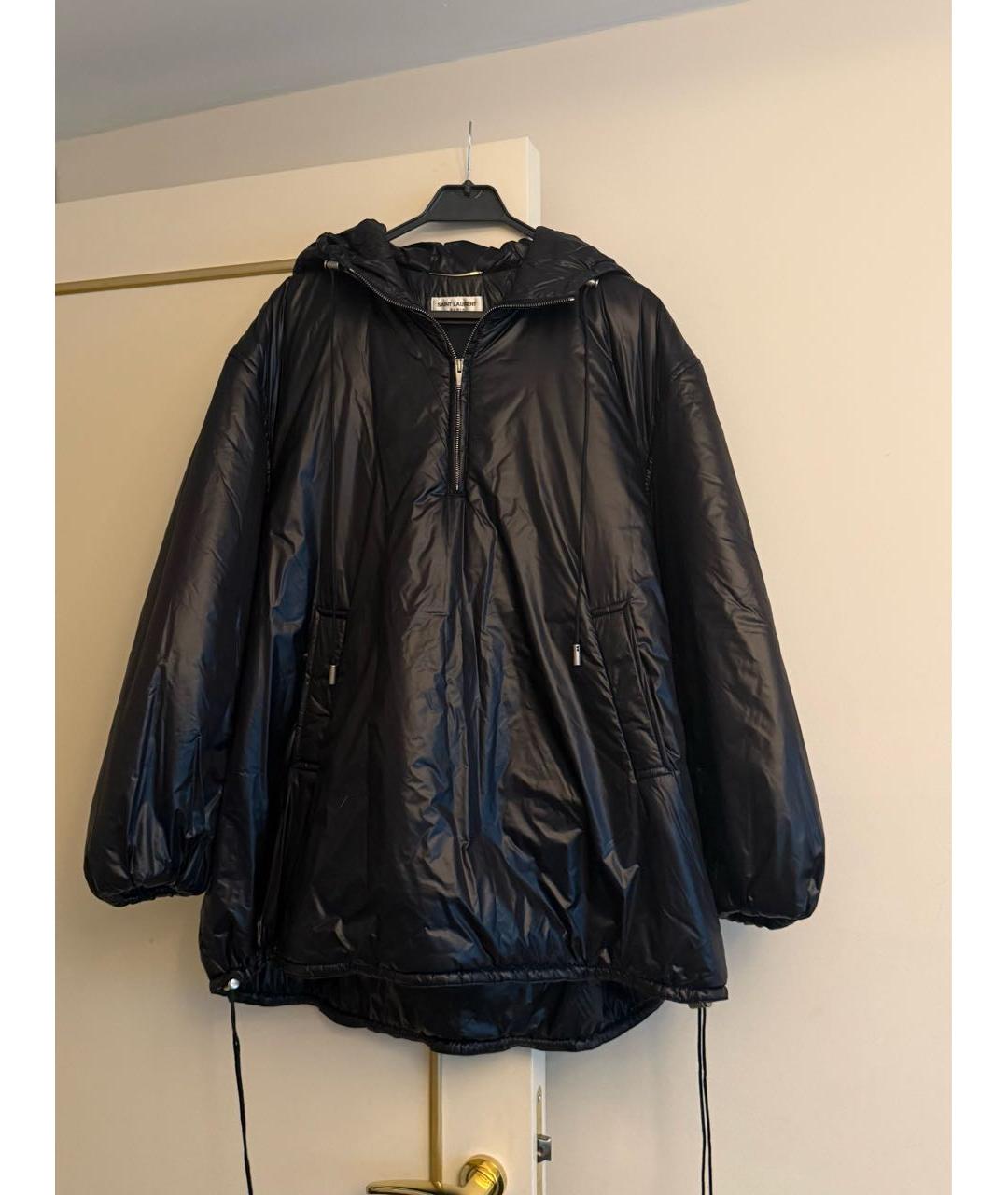 SAINT LAURENT Черный полиэстеровый пуховик, фото 5