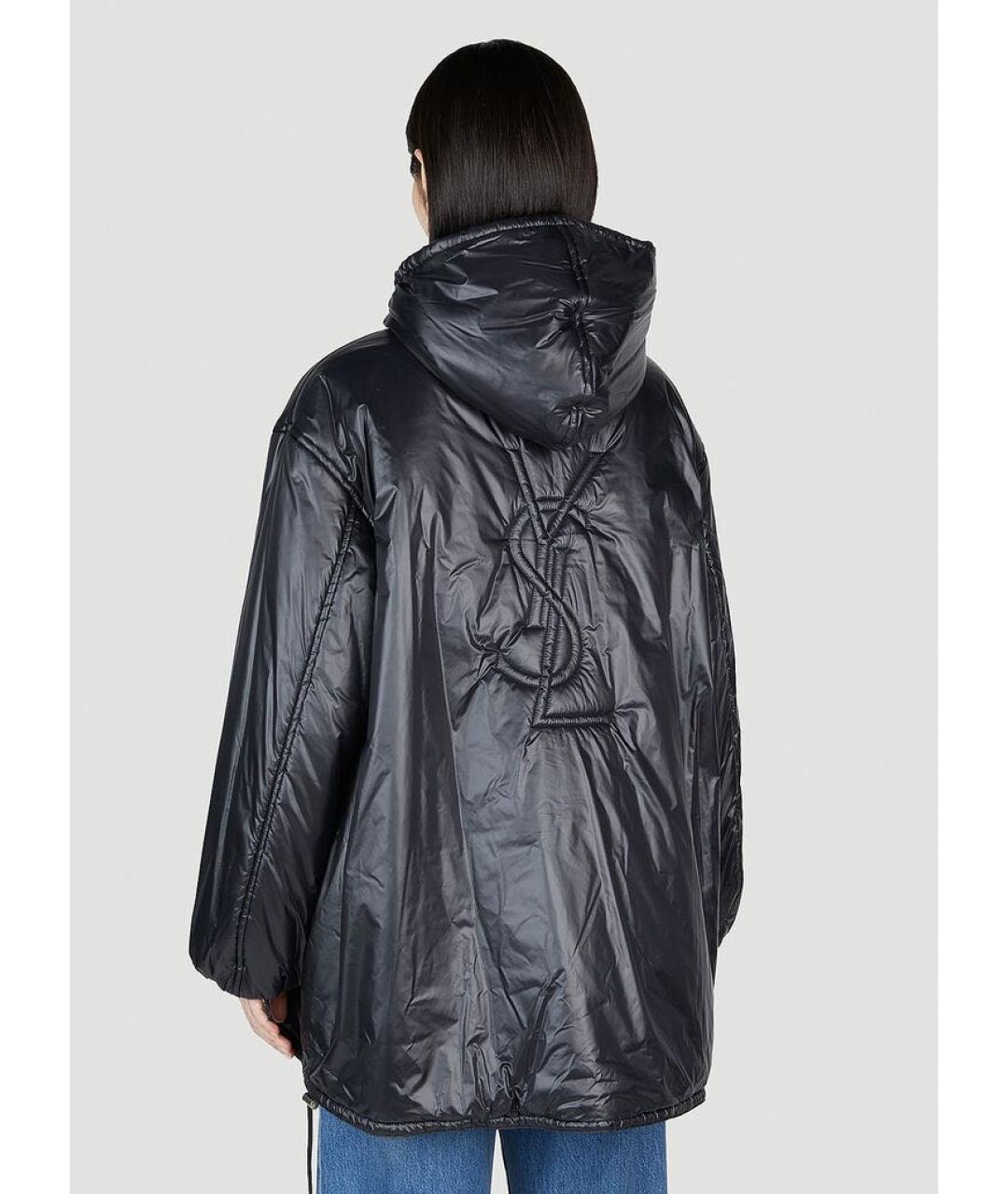SAINT LAURENT Черный полиэстеровый пуховик, фото 4