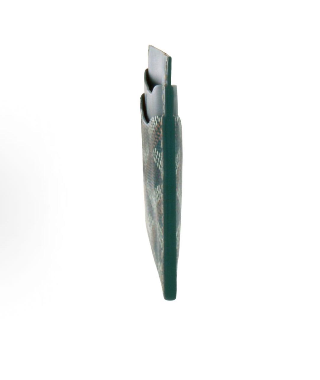 GOYARD Зеленый кожаный кардхолдер, фото 3