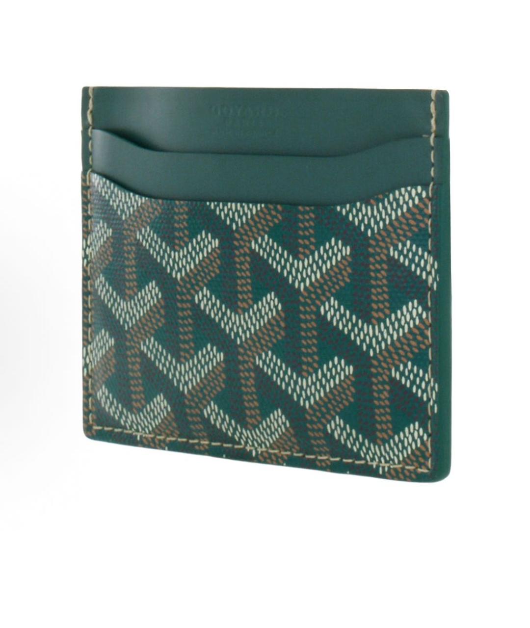 GOYARD Зеленый кожаный кардхолдер, фото 2