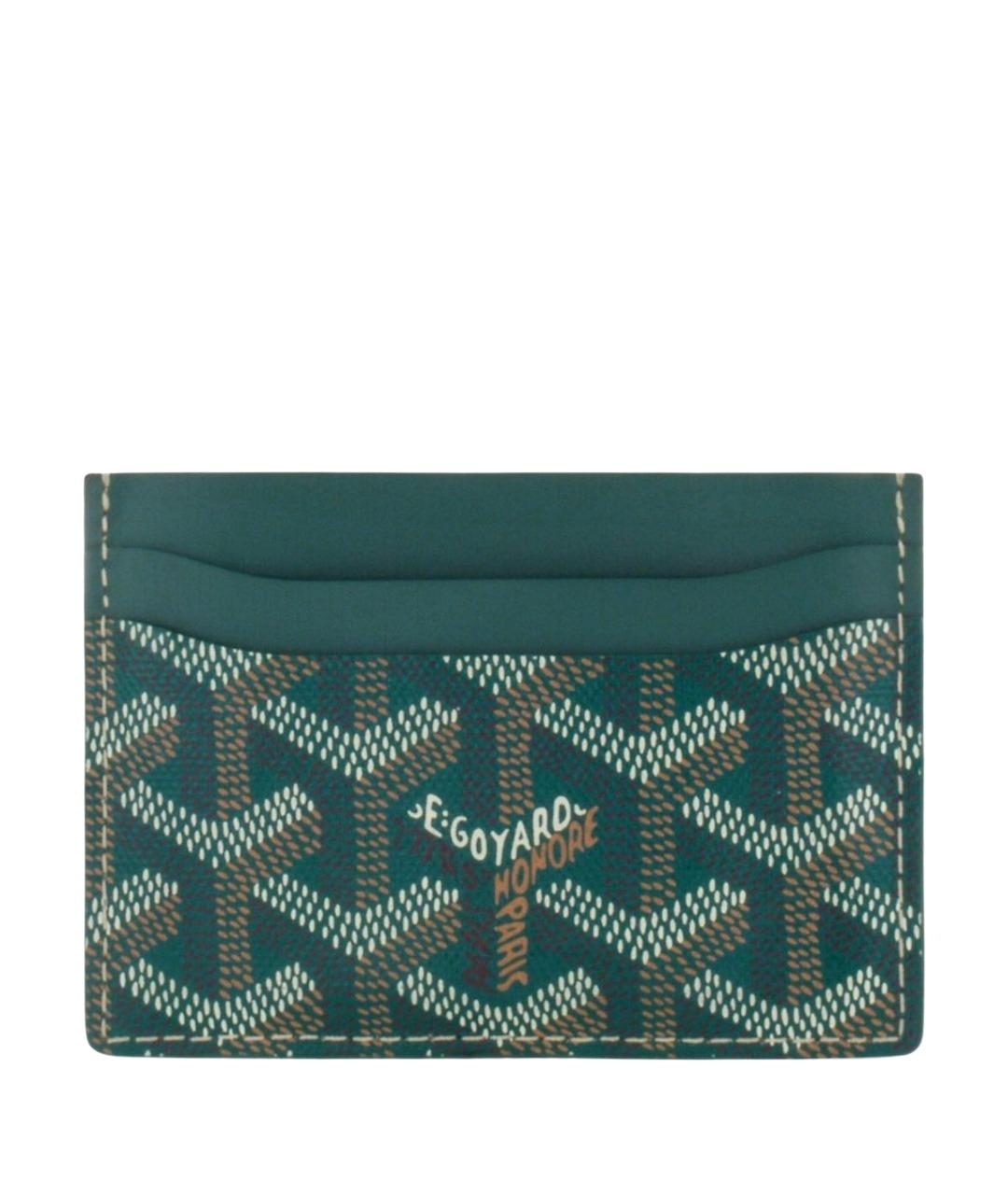GOYARD Зеленый кожаный кардхолдер, фото 1