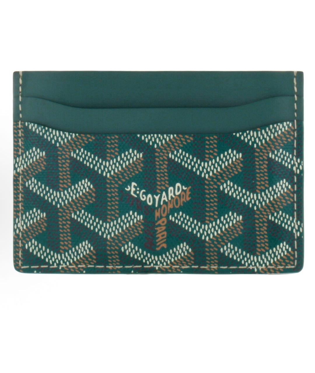GOYARD Зеленый кожаный кардхолдер, фото 4