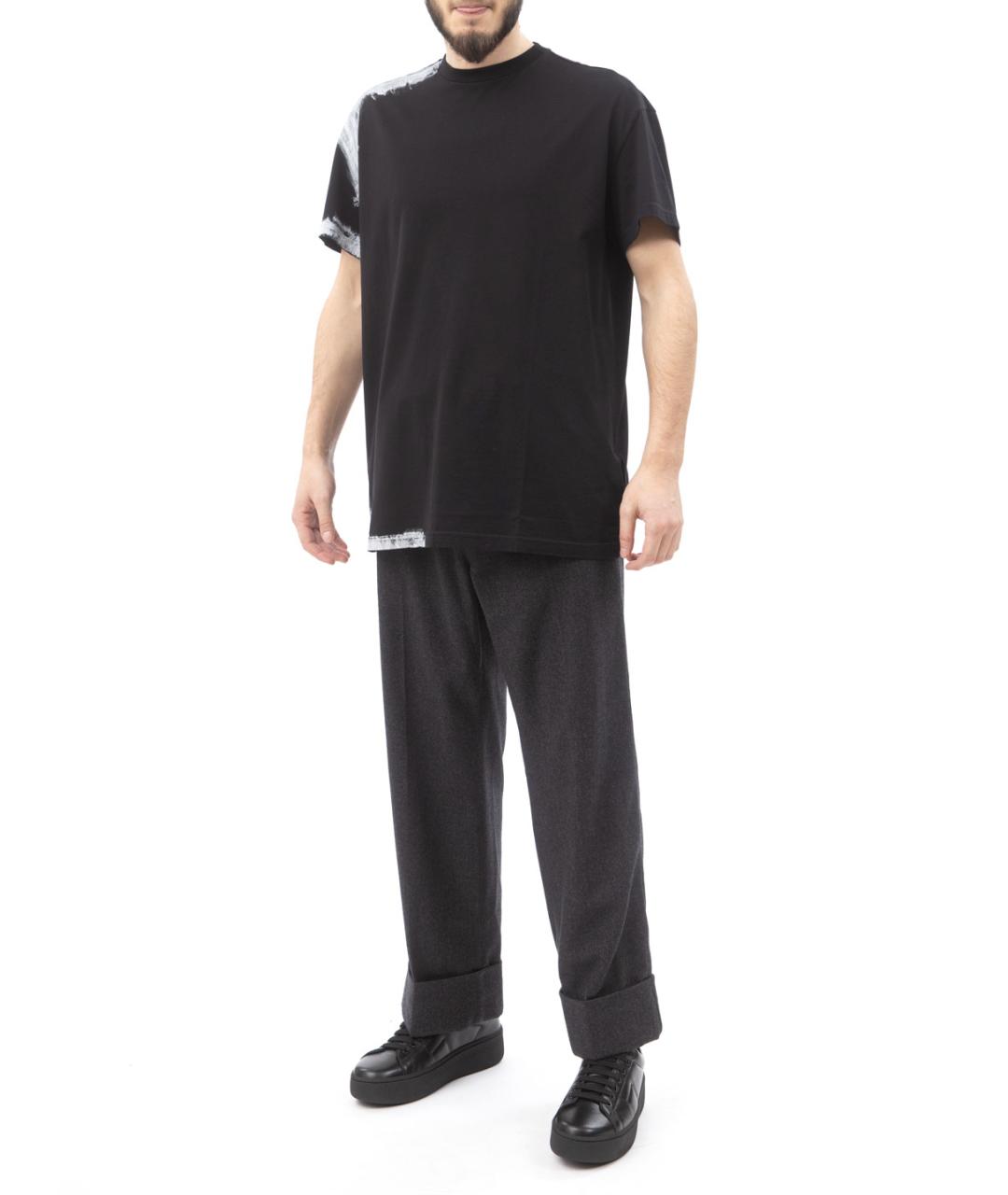 MAISON MARGIELA Антрацитовые шерстяные повседневные брюки, фото 4