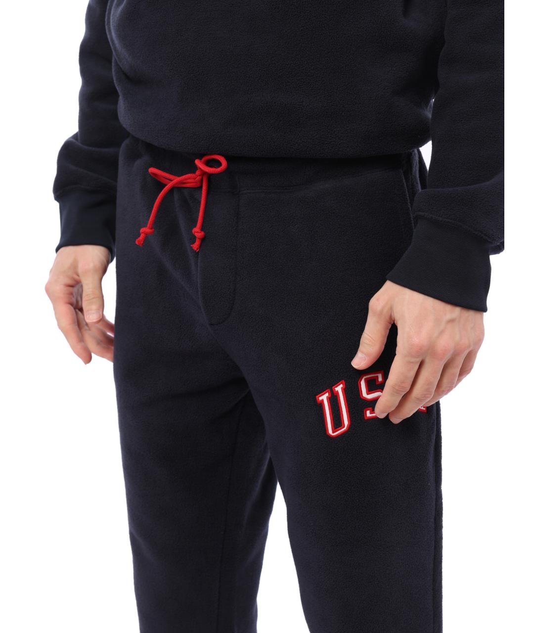 POLO RALPH LAUREN Темно-синие полиэстеровые повседневные брюки, фото 5