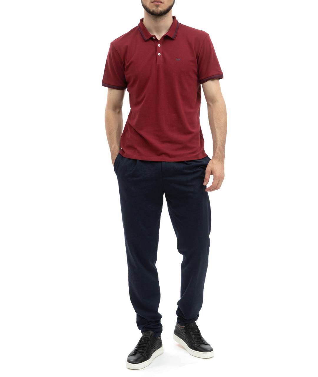 EMPORIO ARMANI Темно-синие повседневные брюки, фото 2