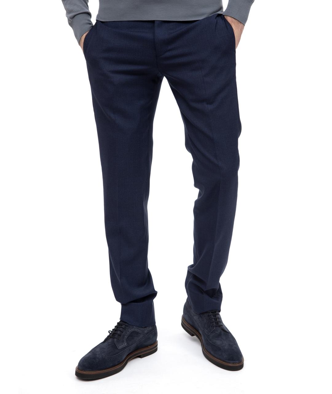 EMPORIO ARMANI Синие повседневные брюки, фото 1