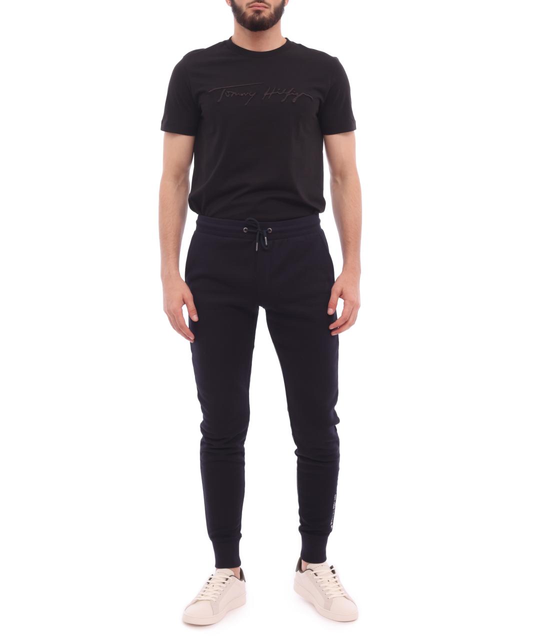 TOMMY HILFIGER Темно-синие хлопковые повседневные брюки, фото 2