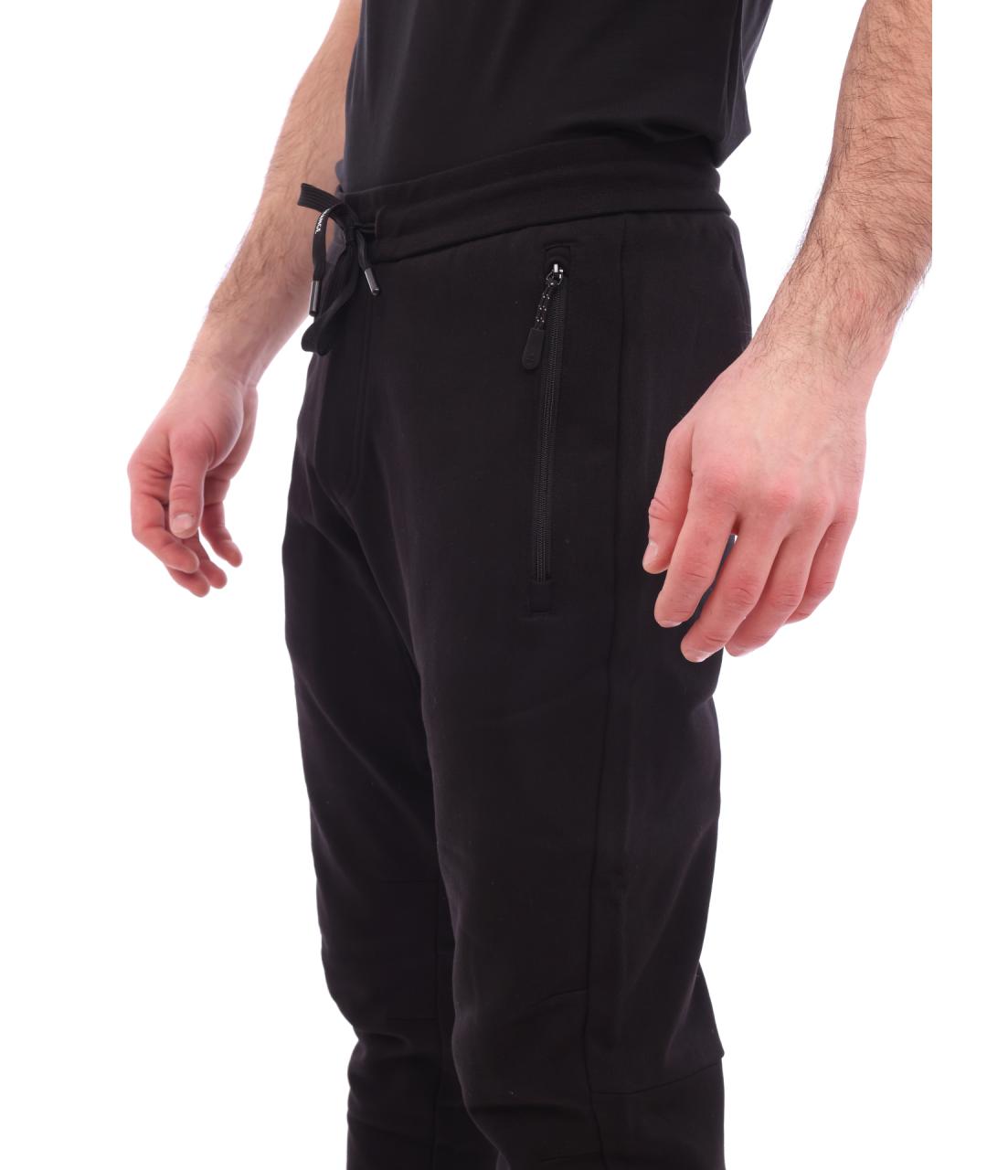 ARMANI EXCHANGE Черные хлопковые повседневные брюки, фото 2