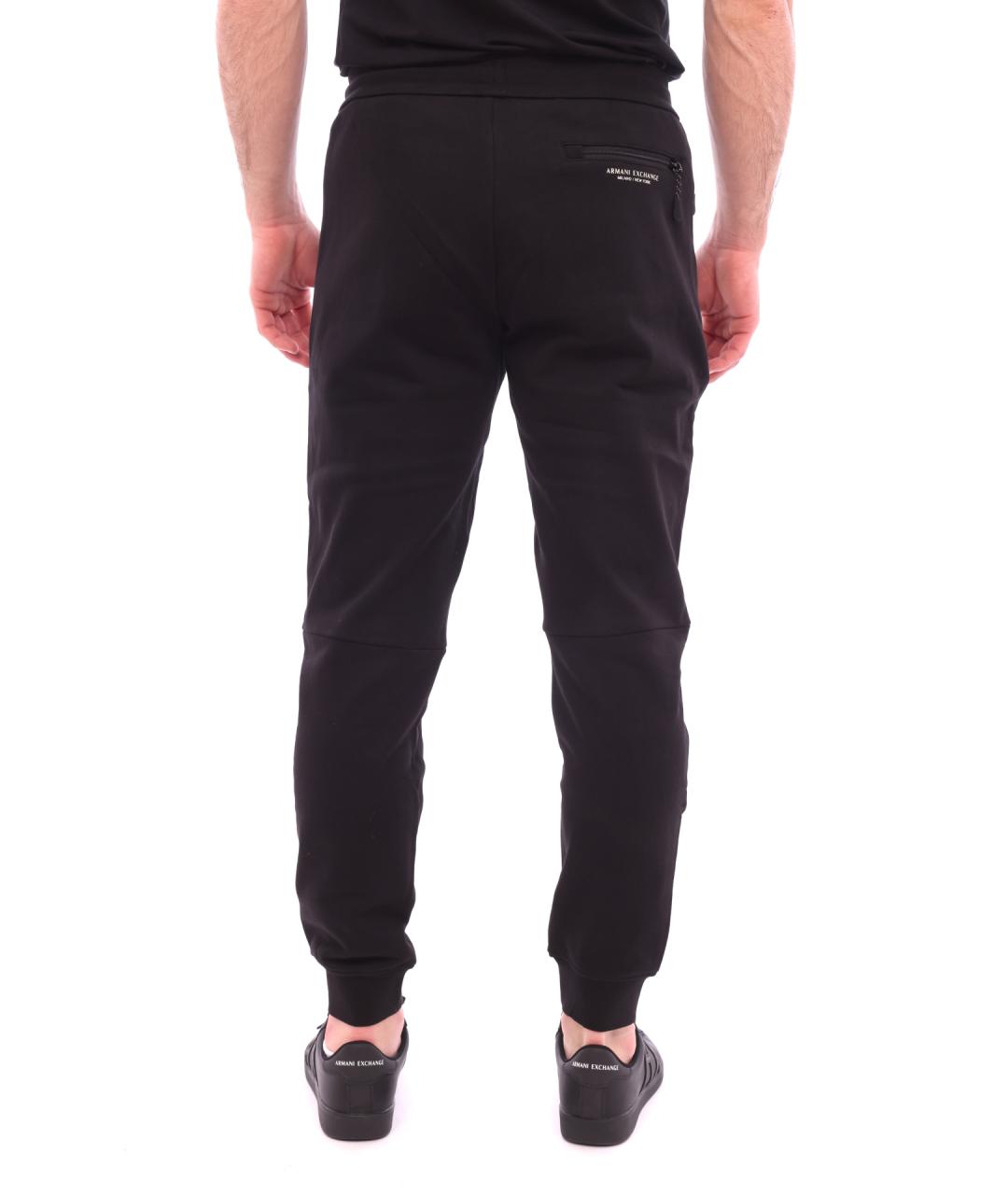 ARMANI EXCHANGE Черные хлопковые повседневные брюки, фото 4