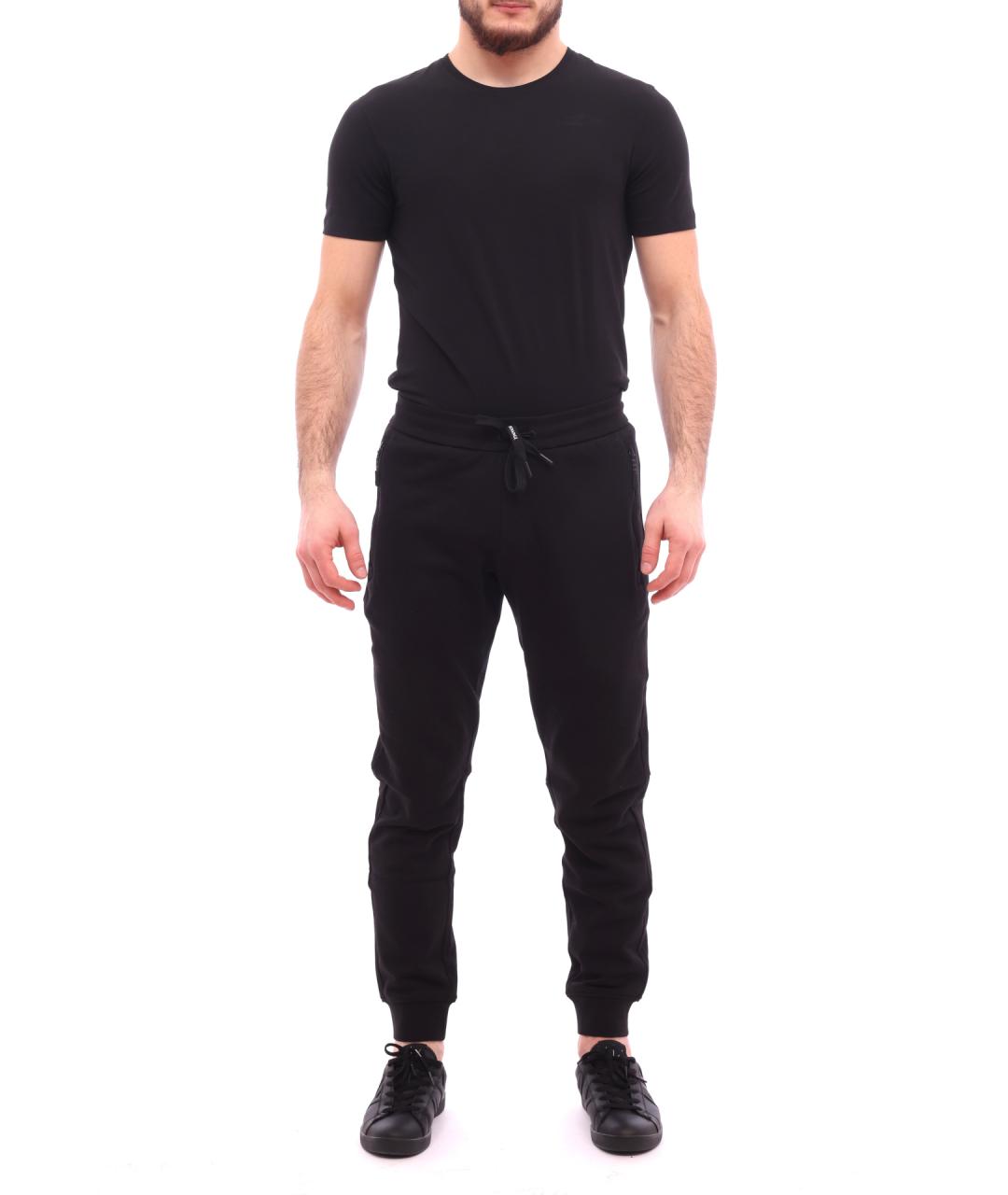 ARMANI EXCHANGE Черные хлопковые повседневные брюки, фото 3