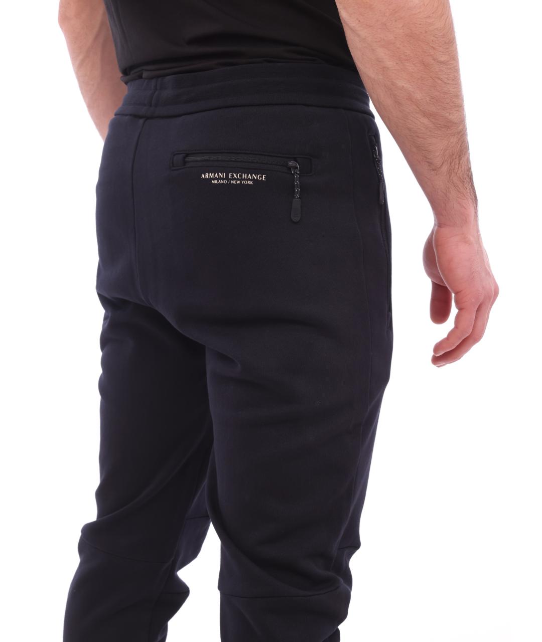 ARMANI EXCHANGE Темно-синие хлопковые повседневные брюки, фото 5
