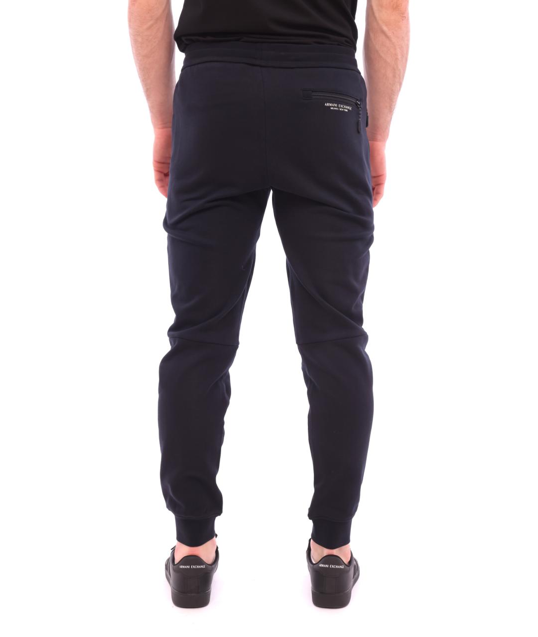 ARMANI EXCHANGE Темно-синие хлопковые повседневные брюки, фото 4