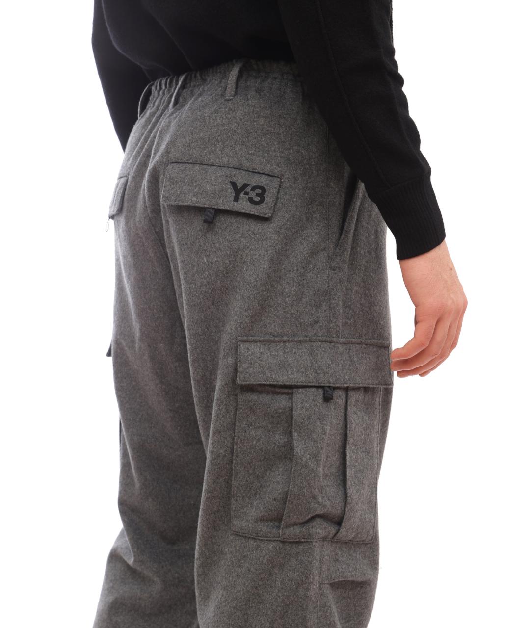 Y-3 Серые повседневные брюки, фото 3