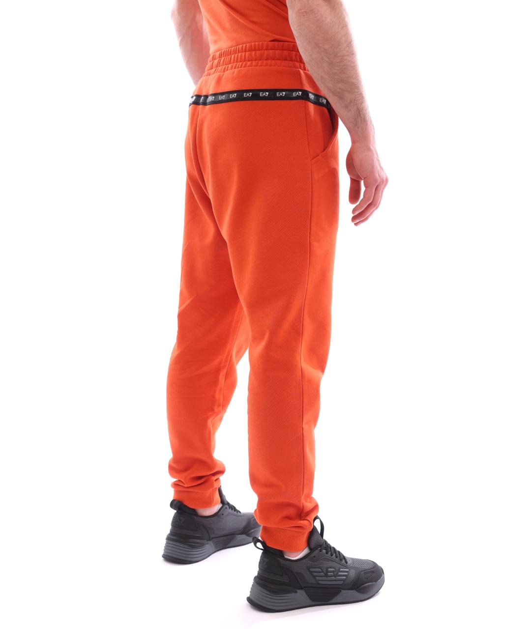 EA7 Оранжевое хлопковые повседневные брюки, фото 5