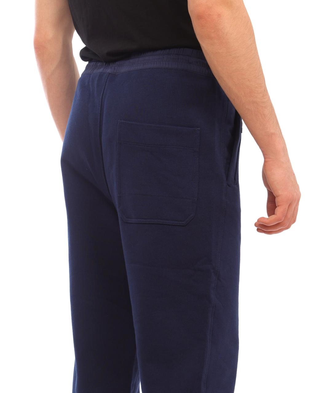 Y-3 Темно-синие хлопковые повседневные брюки, фото 4