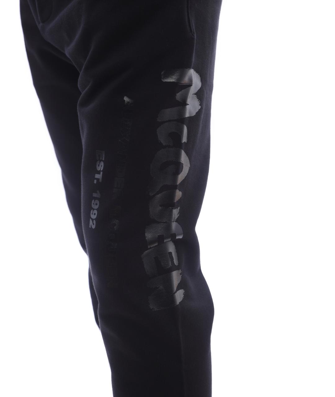 ALEXANDER MCQUEEN Черные хлопковые повседневные брюки, фото 6