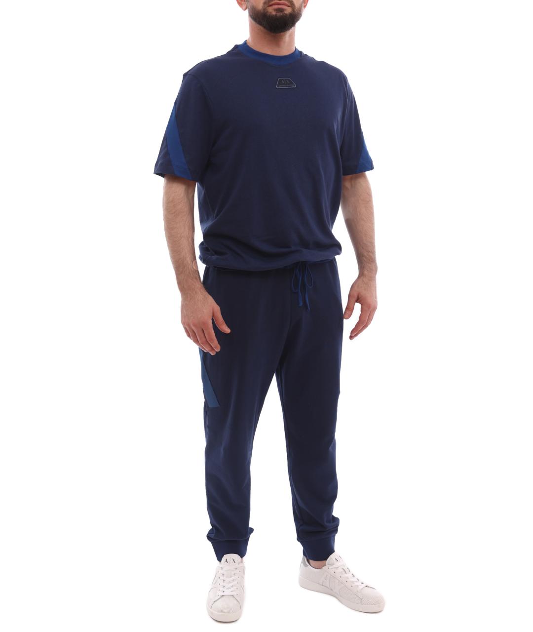 ARMANI EXCHANGE Синие хлопковые повседневные брюки, фото 6