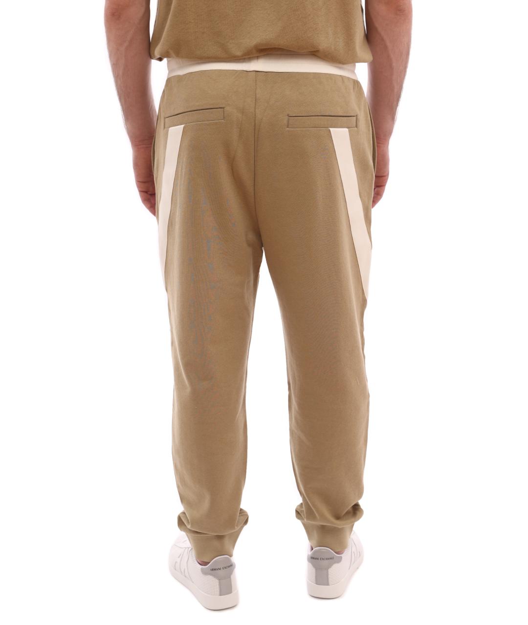 ARMANI EXCHANGE Бежевые хлопковые повседневные брюки, фото 7