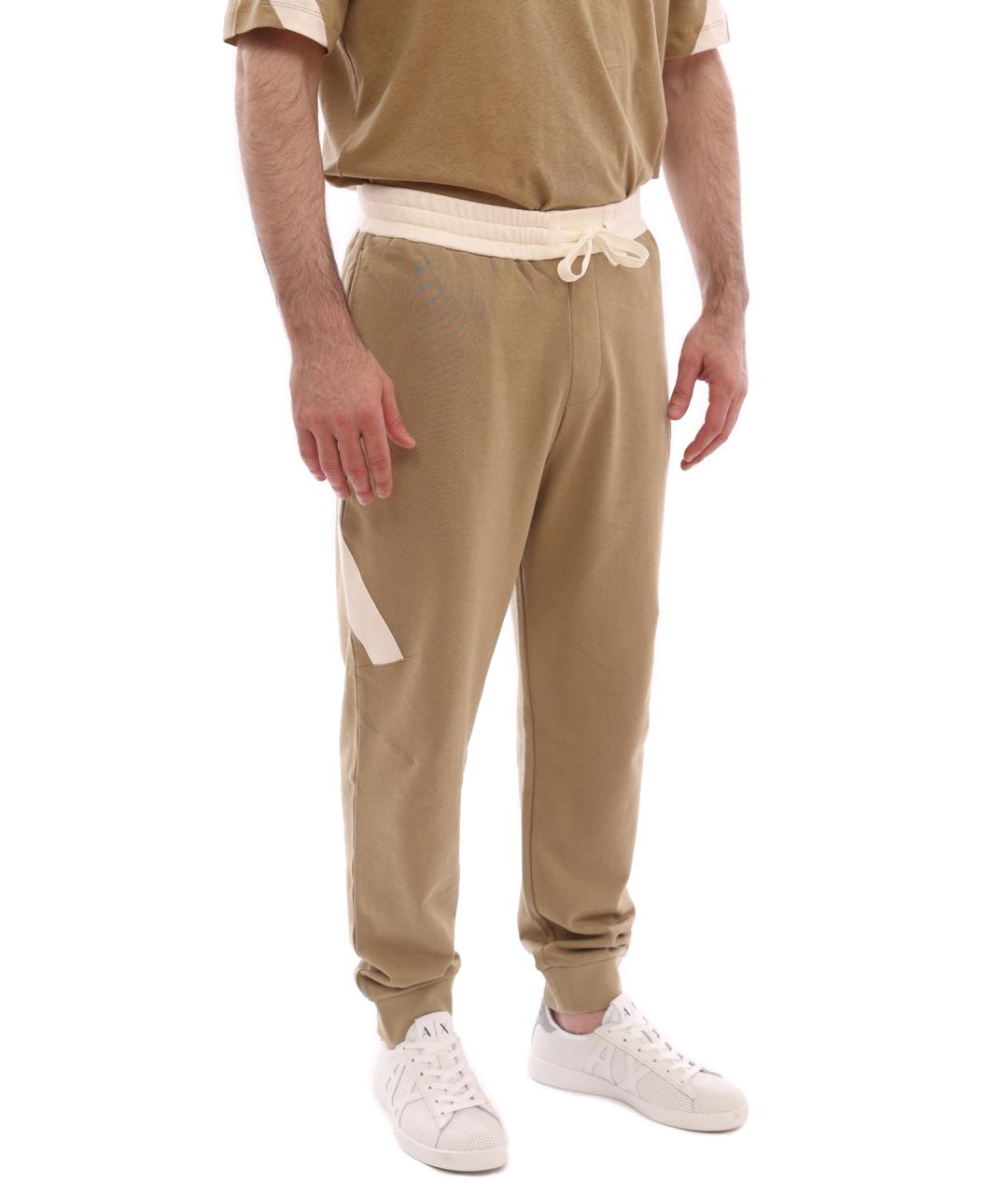 ARMANI EXCHANGE Бежевые хлопковые повседневные брюки, фото 5