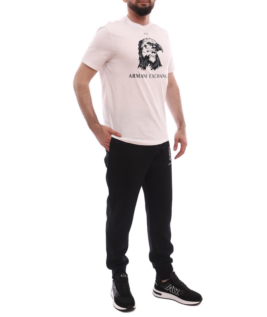 ARMANI EXCHANGE Черные хлопковые повседневные брюки, фото 9