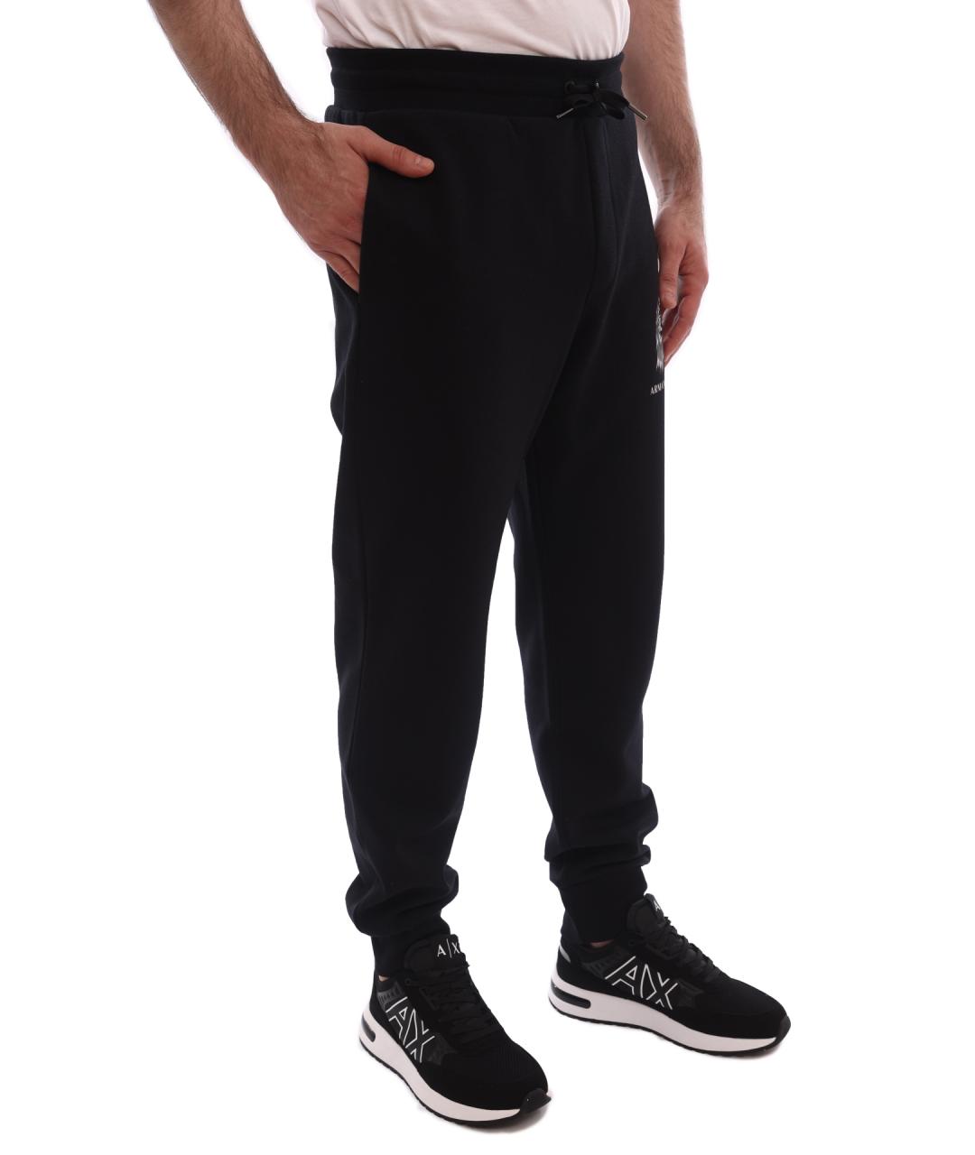 ARMANI EXCHANGE Черные хлопковые повседневные брюки, фото 7